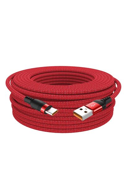 Choice 3m Red Usb A- Type-c 6a Extended Usb Type-c Cable Braided Data Cable Suitable For Samsung, Huawei,xi