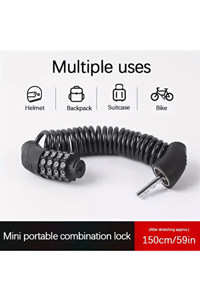 Choice 1pc Bicycle Lock Wire Rope Chain Lock Combination Lock Mountain Bike Motorcycle Anti-theft Passwo...