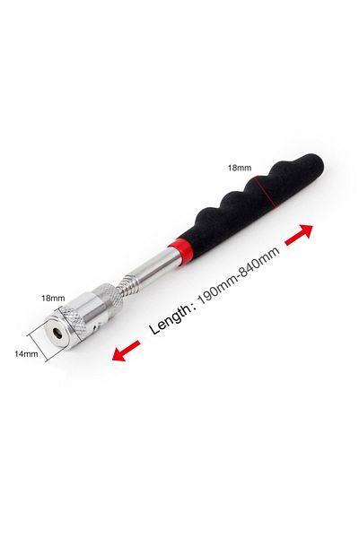 Choice 8lb With Lights Extendable Pickup Rod Stick，magnetic Picker Mini Portable Telescopic Magnetic Magnet