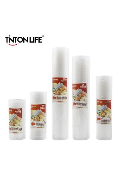 Choice 5pcs Tinton Life Food Vacuum Sealer Storage Saver Bags Vacuum Plastic Rolls 5 Size Bags For Kitchen
