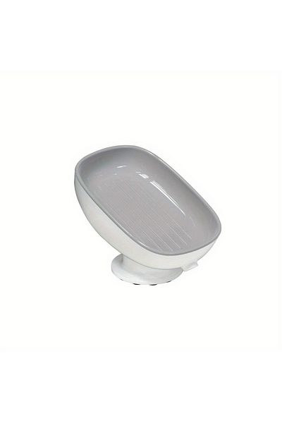 Choice Grey 1pc Creative Soap Dish, Drain Soap Tray, Soap Holder With Suction Cup, Soap Rack For Bathroom