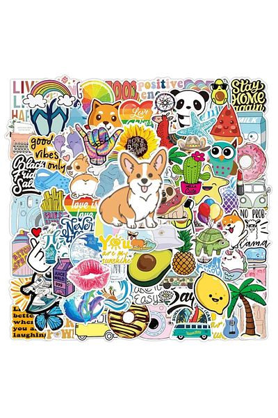 Choice 100 Pcs Stickers 100 Pcs Stickers Water Bottles Sticker Aesthetic Waterproof Cute Vsco Vinyl Sticker