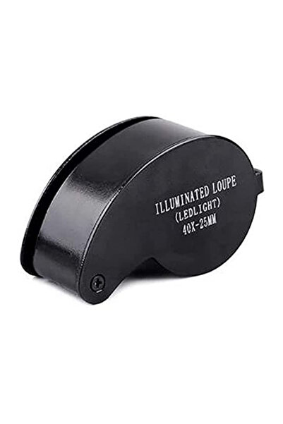 Choice black 40X Magnifying Glass Jewelers Loupe Pocket Folding Magnifier Wit...