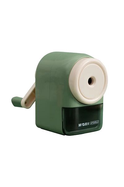 Choice Green M&g Manual Pencil Sharpener 5-speed Adjustable Thickness Automatic Lead Feed Student Turner Pe