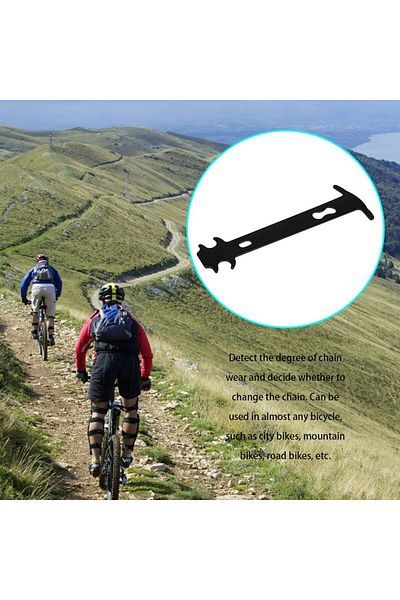 Choice Black Bike Chain Wear Indicator Chain Checker Gauge Measurement Repair Tool Ruler For Road Mountain