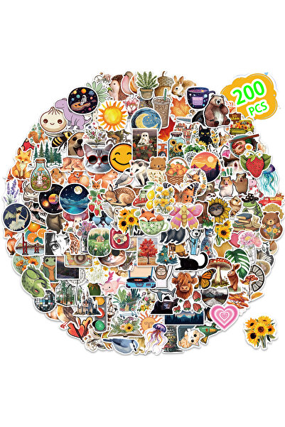 Choice 200 قطعة - 50/100/200 قطعة ملصقات زجاجات المياه اللطيفة للبالغين، ملصق...