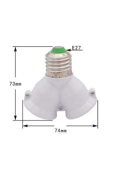 Choice E27 1/2 conversion head bulb socket creative 2-e27 lamp holder extender distributor converter plug