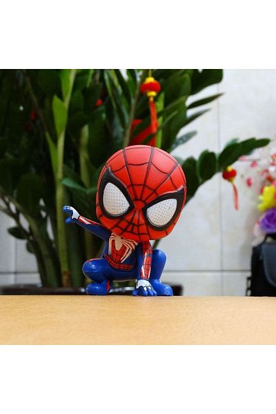 Choice White Marvel Spider Man Enamel Doll Handmade Doll Car Decoration Cake Decoration Doll Figure Toy Bi