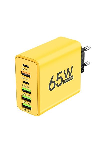 Choice 65W USB C Charger 6 Ports Fast Charging Wall Charger for iPhone 15 14 Pro Max Samsung Galaxy S23 ...