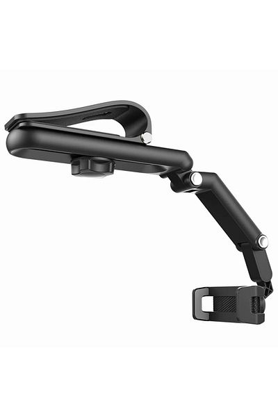 Choice Grey 1pc Car Phone Holder, Multifunctional 360 Degree Rotating Rearview Mirror, Seat Clip Holder, 4.