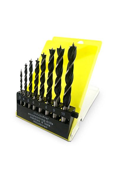 Choice 8pc 3-10mm Set 8pc 3-10mm Three Pointed Woodworking Drill Dc Branch Drill Drilling Electric Drill Bi