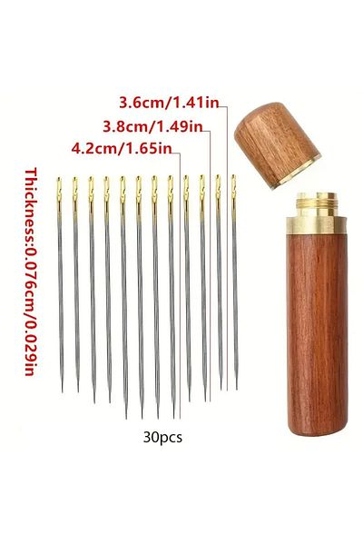 Choice S 30pcs Gold 30pcs Needle-free Needles Elderly Blind Needle-free Needles Without Needle Threading Wo