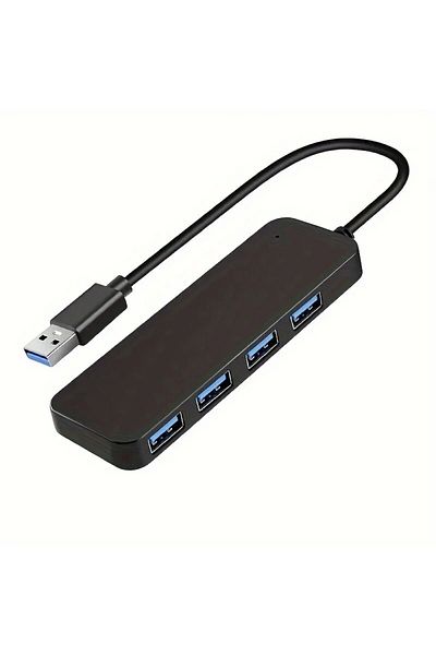 Choice موزع USB 3.0 أسود HDL03، موزع USB 4 منافذ، موزع USB، موسع USB لأجهزة الكمبيوتر المحمولة، وXbox، ومحرك أقراص فلاش، وHDD