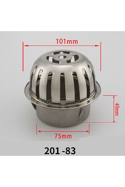 Choice 83 Stainless Steel Balcony Roof Round Large Displacement Anti-blocking Floor Drain Outdoor Rain Buck
