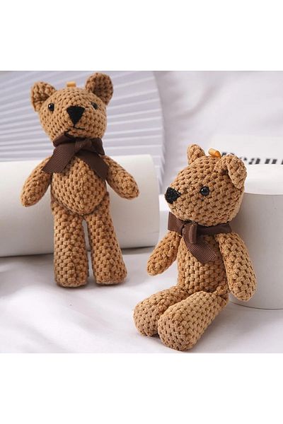 Choice 15-16cm Brown Kids Plush Animals Toys Cute Bear Stuffed Bags Key Pendant Dolls Gifts Birthday Weddin