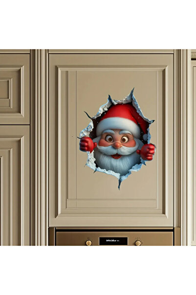 Choice 30x25cm 3D Reindeer Break-Through Wall Decal, Vinyl Christmas Wall Sti...