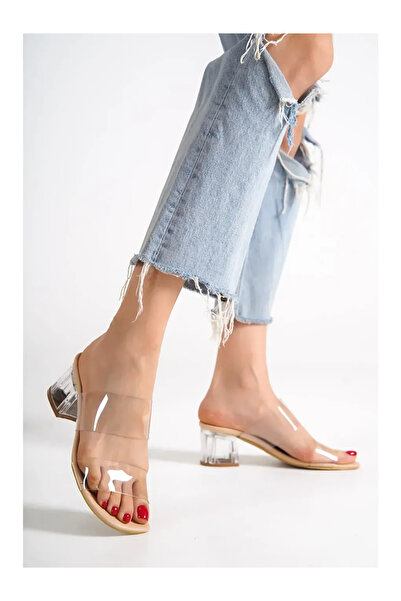 Daxtors D0085 Şefaf Kadın Topuklu Terlik