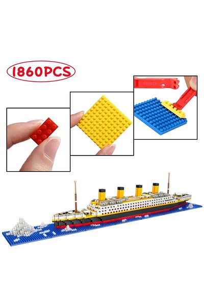 Choice Color Titanic Micro Mini Building Blocks Set, 1860pcs Titanic Toy Ship Model Building Bricks, 3d Puz