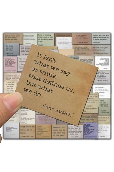Choice 60pcs 60pcs Famous Quotes Retro Philosophy Stickers Vintage For Diy Kids Notebook Luggage Motorcycle