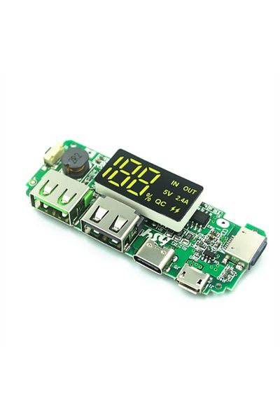 Choice 1pc 18650 Charging Board Dual Usb 5v 2.4a Mobile Power Bank Module 186 50 Lithium Battery Charger Bo