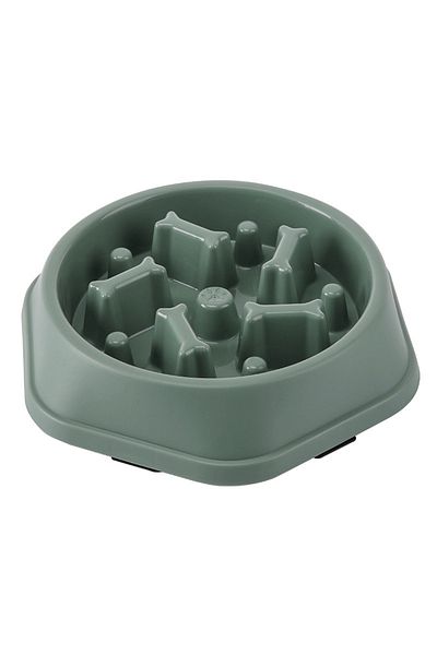 Choice Green G841A Pet Slow Food Bowl Anti-choking Feeder PP Plastic Dish Bowl Home Dog Eating Plate Anti-g