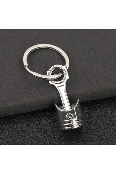 Choice White 1pcs 1pc Creative Car Modified Engine Piston Metal Keychain For Men, Multifunctional Car Modif