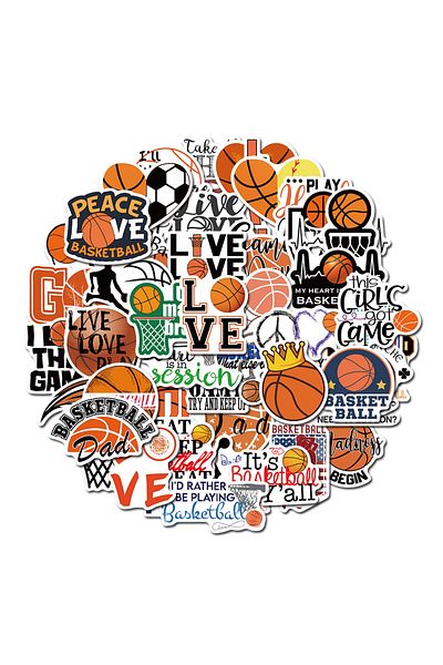 Choice 50pcs 50pcs Basketball Sports Stickers Suitable For Luggage Motorcycle Diary Laptop Diy Classic Toy