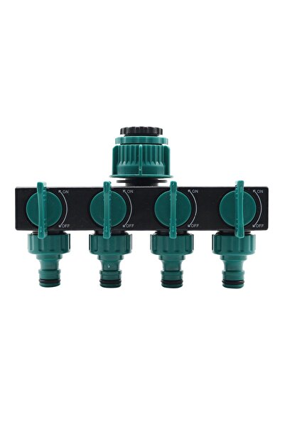 Choice موزع مياه أخضر مع أسود بأربعة اتجاهات بخيوط من 1 إلى 3/4 إلى 1/2 بوصة،...