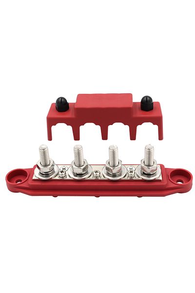 Choice Red M8 12v 250a Positive Negative M8 M10 Bus Bar Terminal Battery Power Distribution Block With Cove