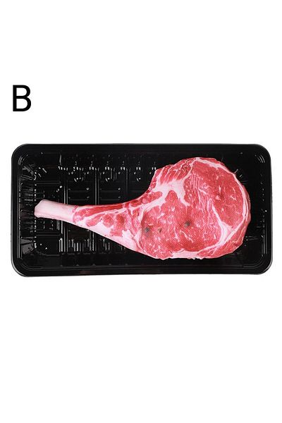 Choice B Simulation Squeaky Bone Dog Toys Steak Bite-resistant Clean Dog Chew Puppy Training Toy Soft Stea.