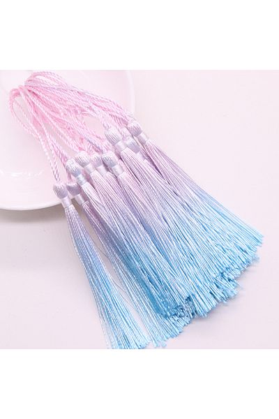 Choice 8Pcs Gradient Tassels Hanging Rope Bookmark Pendant Polyester Silk Tassel For Handmade Jewelry Ma...