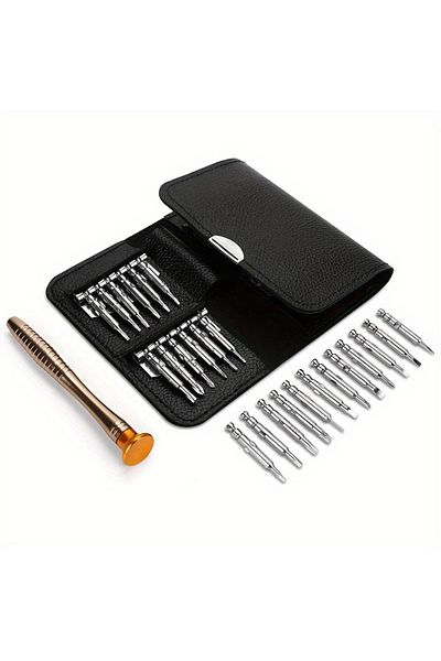 Choice Black 25 In 1 Precision Screwdriver Set, Repair Tool Kit, Small Screwdriver Set, Star/y-type/flat-bl