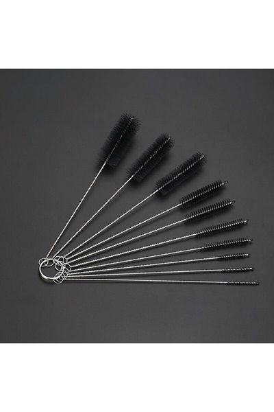 Choice Black 10pcs Cleaning Tattoo Tattoo Equipment Pipeline Cleaning Tools Pipe Brush Stainless Steel Clea