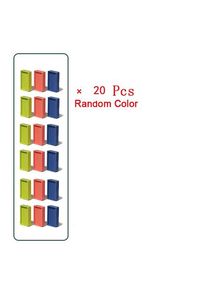 Choice 20pcs Kids Automatic Laying Domino Train Electric Car Dominoes Clips And Domino Accessories Brick Bl