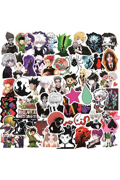 Choice 50pcs Hunter X Hunter Stickers Pack Cartoon Character Decoration Laptop Skin Waterproof Phone Cas...