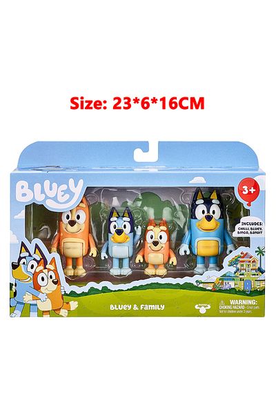 Choice 4pcs/Set Bluey Bingo And Friends Anime Action Figure Toy Set Movable Joint  PVC Model Doll Birthd...