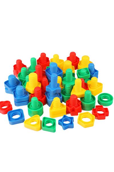 Choice 5set Random 5 Set Screw Building Blocks Nut Shape Match Puzzle Toys For Children Infant Montessori S