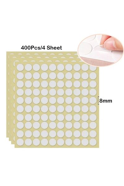Choice 8mm 400pcs 400pcs/100pcs Candle Wick Stickers Transparent Acrylic Heat Resistance Double-sided Stick