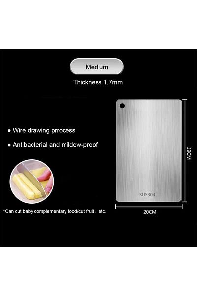 Choice 29x20cm Stainless Steel Panel And Chopping Board Kitchen Household Thickened Double Sided Cutting Bo