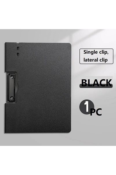 Choice Black 1pc A4 File Folders, Documents Organizer, Clipboard With Cover, A4 Paper Folder For Business &