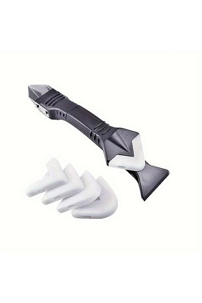 Choice Black 3 In 1 Plastic Scraper Sealant Smooth Remover Tool Set Caulking Finisher Smooth Grout Kit Floo