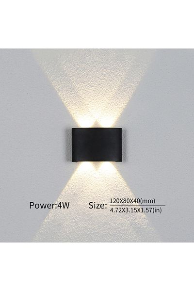 Choice Warm White 4w Black Led Wall Lamp Outdoor Waterproof Ip66 Interior Wall Light 4w Garden Lights Bedro