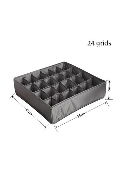 Choice Grey 24 Grids Underwear Socks Bra Panties Storage Box Organizer For Underwear Clothing Organization