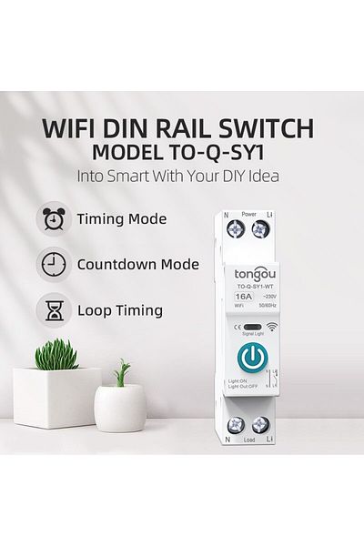Choice White No metering 25A Tuya WiFi Smart Circuit Breaker 1P 63A DIN Rail for Smart Home Wireless Remote