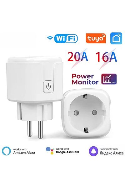 Choice Tuya European Graffiti Wifi Smart Mobile Phone Timing Remote Voice Control with Electricity Socke...