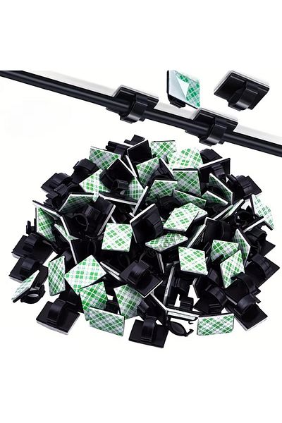 Choice 50pcs Adhesive Cable Clips Wire Clips Cable Wire Management Wire Cable Holder Clamps Cable Tie Ho...