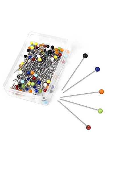 Choice إبر خياطة ملونة من 2 إلى 100 قطعة، 50/100 قطعة، مصنوعة من الزجاج الملون/السيراميك، برأس خرز، غرزة دبوسية