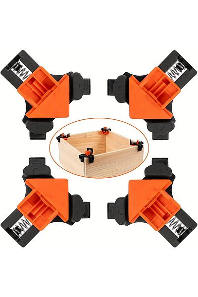 Choice 2 Pcs 2pcs 90 Degree Corner Clamps For Woodworking, Fast Adjustable Quick Spring Loaded Woodworking
