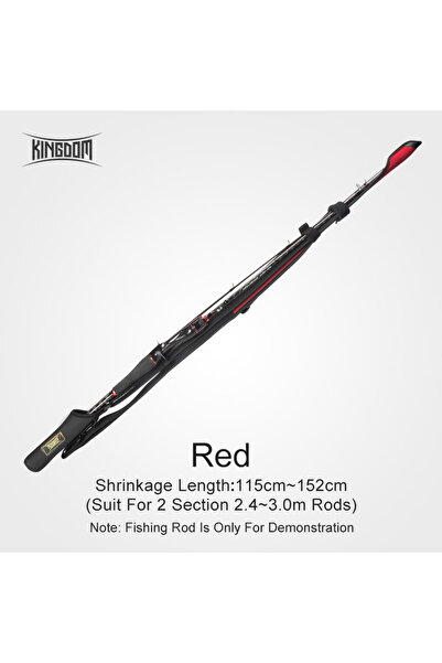 Choice قضبان صيد دوارة كبيرة حمراء اللون بطول 102 سم إلى 152 سم مع حبل حماية ...