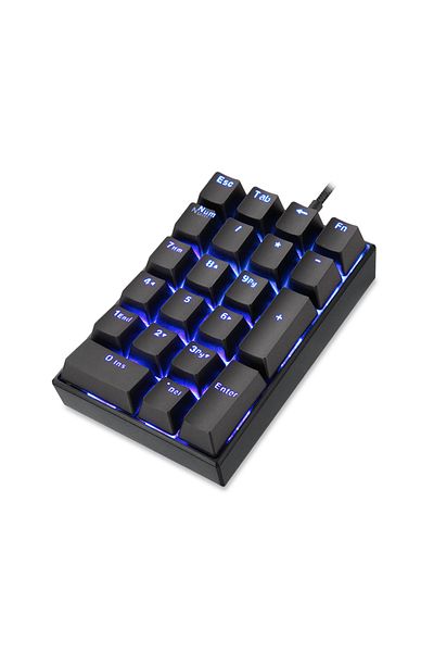 MOTOSPEED Red Switch Black Motospeed K23 Mechanical Numeric Keypad USB Wired Numpad LED Backlight Gaming Keybo